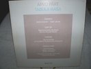 Arvo Part Tabula Rasa LP 1984 ECM