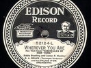 296.  Edison Electric Diamond Disc 52124 - B.A. Rolfe Orch.  - Wherever You Are