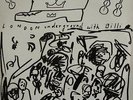 A.R.Penck, ART Cover LP  -  London underground with Billi