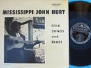 Mississippi John Hurt 2nd press US LP Folk songs and blues NM Piedmont PLP13157