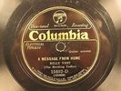 BILLY VEST - A MESSAGE FROM HOME/YODELING COWBOY - COLUMBIA 15602 78 RPM