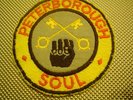 ORIGINAL NORTHERN SOUL PATCH-PETERBOROUGH SOUL FIST CROSSED KEYS-EX CONDITION