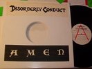 Disorderly Conduct - Amen test pressing LP 1986 Hardcore Punk Rock Casey Chaos