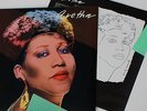 ANDY WARHOL ORIGINAL PROMOTIONAL 1ST EDITION COVER+DRAWING ARETHA ALBUM EX RARE
