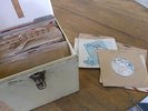 vintage 45 rpm 60 SQUARE DANCE RECORDS VINTAGE METAL CASE 1950S ERA