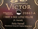 KELLY HARRELL & VIRGINIA STRING BAND VICTOR 20867 COUNTRY 78 RPM RECORD E-