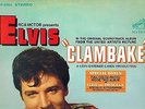 CANADIAN ORIGINAL STEREO 1960s POSTER & LP ELVIS PRESLEY SOUNDTRACK : CLAMBAKE