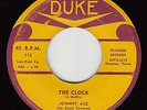 JOHNNY ACE - Duke 112 - The Clock / Aces Wild - 1953 R&B 45 VG+