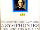 4 LP BOX DGG Mendelssohn KARAJAN 5 Symphonies ITALY 2832 009 NM/NM-