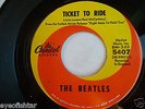 THE BEATLES Ticket To Ride STONE MINT UNPLAYED 1965 STOCK COPY 45 ORIG SLEEVE