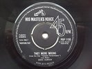CHAD CARSON : THEY WERE WRONG (HMV POP1156) RGM RARITY. NEAR MINT 