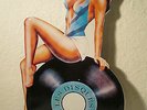 LP Label Pin - Up Reklame Blechschild : Les Disques Motors /  France