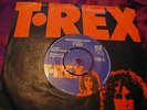 RARE U.K. ORIGINAL FOUR PRONG CENTRE, T.REX, TELEGRAM SAM, MARC BOLAN ,7