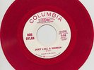 BOB DYLAN RED VINYL STONE MINT UNPLAYED WLP PROMO DJ 45 JUST LIKE A WOMAN 1966