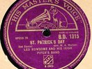 LEO ROWSOME, IRISH PIPES  -  TRADITIONAL IRISH MUSIC   HMV 78RPM BD1315