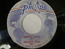 Rare CHARLIE RICH 45- MIDNITE BLUE HEAR  R&B POPCORN  EASY MONEY-Philips 3576