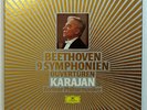 KARAJAN - BEETHOVEN the 9 symphonies, overtures DGG digital 7xLPs box EX++