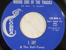 J. Jay & The Dell-Tones 45 COBRA Wrong Side Of The Tracks TEXAS SOUL LISTEN