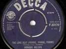 MONIQUE MELSEN: The Love Beat (Pomme, Pomme, Pomme) ( IRISH Decca 45) EUROVISION