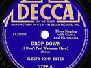 DECCA 7766 - SLEEPY JOHN ESTES - DROP DOWN - E-E