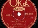 OKEH 45083 - FRANK HUTCHINSON - CONEY ISLE - VG-VG