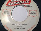 RARE ROCKABILLY 45/ GLENN REEVES 