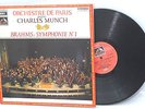 DISQUE VINYL 33 T  CLASSIQUE CHARLES MUNCH BRAHMS 1 ERE SYNPHONIE   OCCASION