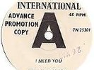 Chuck Jackson, I Need You, PYE, Promo 45.