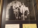 PETER COOKE AND DUDLEY MOORE HAND SIGNED FRAMED PICTURE MONTAGE AS DEREK & CLIVE