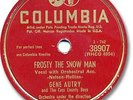 GENE AUTRY Country Christmas 78 RPM Record. Frosty the Snow Man Snowman