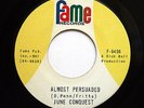 JUNE CONQUEST 60s Girl Group No Soul 45rpm Almost Persuaded bw Party Talk LISTEN