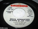 BRUCE SPRINGSTEEN - Blinded By The Light - Rare Original White PROMO 45 VG+