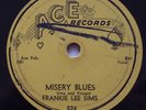 FRANKIE LEE SIMS: Misery Blues / What Will Lucy Do? BLUES 78 RPM on ACE