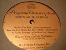RCA VICTOR LONG PLAY 16000 WAYNE KING ORCH Home, Save The Last Dance For Me