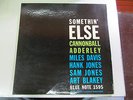 CANNONBALL ADDERLEY Somethin Else LP BLUE NOTE mono 47 west DG RVG ear VG+ davis