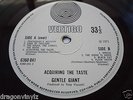 GENTLE GIANT ACQUIRING THE TASTE LP UK VERTIGO SWIRL  Rock Prog
