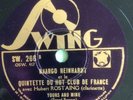 78 Rpm Swing 266 Django Reinhardt Q H C F Yours And Mine