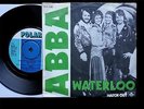 ABBA Waterloo  45/PS Danish 1974 Polar POS-1187  Rare Green Letters EX+