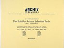 BACH ENRICO MAINARDI CELLO SOLO SUITES NO.1/2 ARCHIV 14029 APM NM