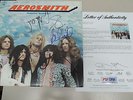 AEROSMITH SIGNED  LP ALBUM PSA/DNA