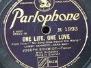 78rpm JOSEPH SCHMIDT one life one love / my song goes round the world