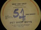 PET SHOP BOYS ,  ZIMBABWE PRESSING , WEST END GIRLS
