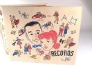 VINTAGE 1950's LOOK  RECORD ALBUM BOOK HOLDER WITH 24 ENVELOPE PAGES FOR 45'S...