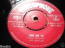 Beatles Love Me Do. UK 1st Pressing 7 inch 45 Red Label in ex plus con
