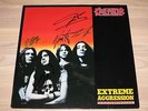 KREATOR SIGNED LP - EXTREME AGGRESSION / AUTOGRAPHED METAL ALBUM - RARE