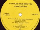 Gwen Guthrie It Should Have Been You FALSELY LABELLED AS GETTING HOT