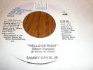 Sammy Davis Jr 45 Hello Detroit PROMO MOTOWN