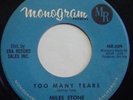 RARE NORTEHRN SOUL 45 MILES STONE TOO MANY TEARS MONOGRAM,NM;HEAR