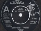 Beatles (Wings) Goodnight Tonight UK 1979 Parlophone Promo 7