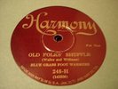 JAZZ BLUE GRASS FOORWARMERS Old Folk's Shuffle HARMONY 248